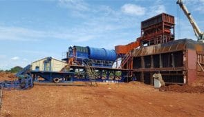 JXSC ingeniero en Angola país para la mina de diamantes máquina debuge