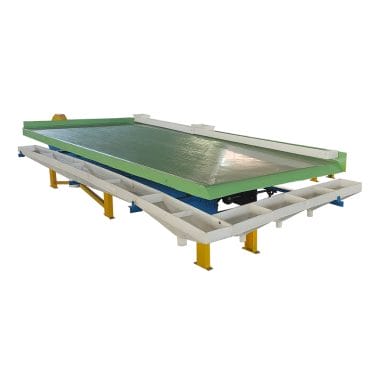 Tables à secousses pour l'or