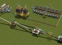 Séparation par gravité du chrome de roche